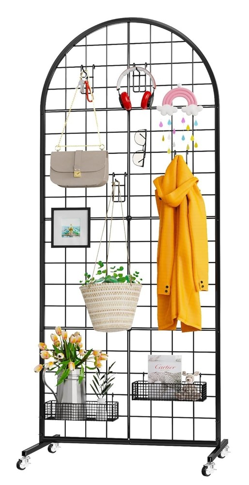 Display Grid Rack 5.2 ft Panel Detachable Stand Craft Art Gridwall Retail Tower