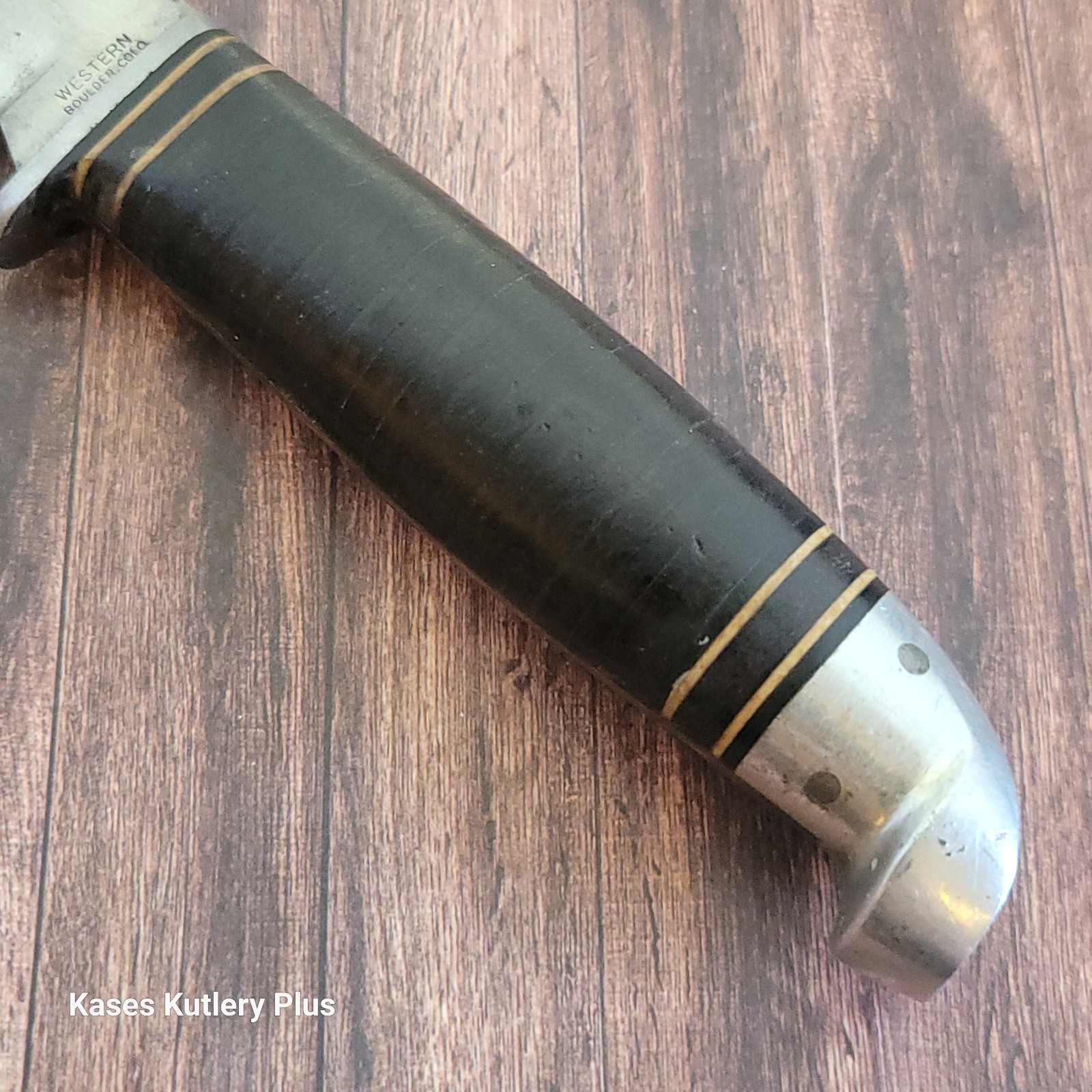 Western Hunters Fixed Blade Knife Made In Boulder Colo USA W/Sheath