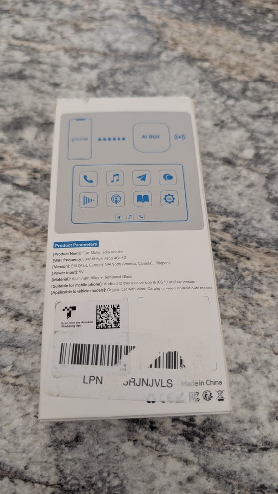 3-in-1 Wireless CarPlay Adapter & Android Auto, Plug & Play, Bluetooth 5.0 ABVPO