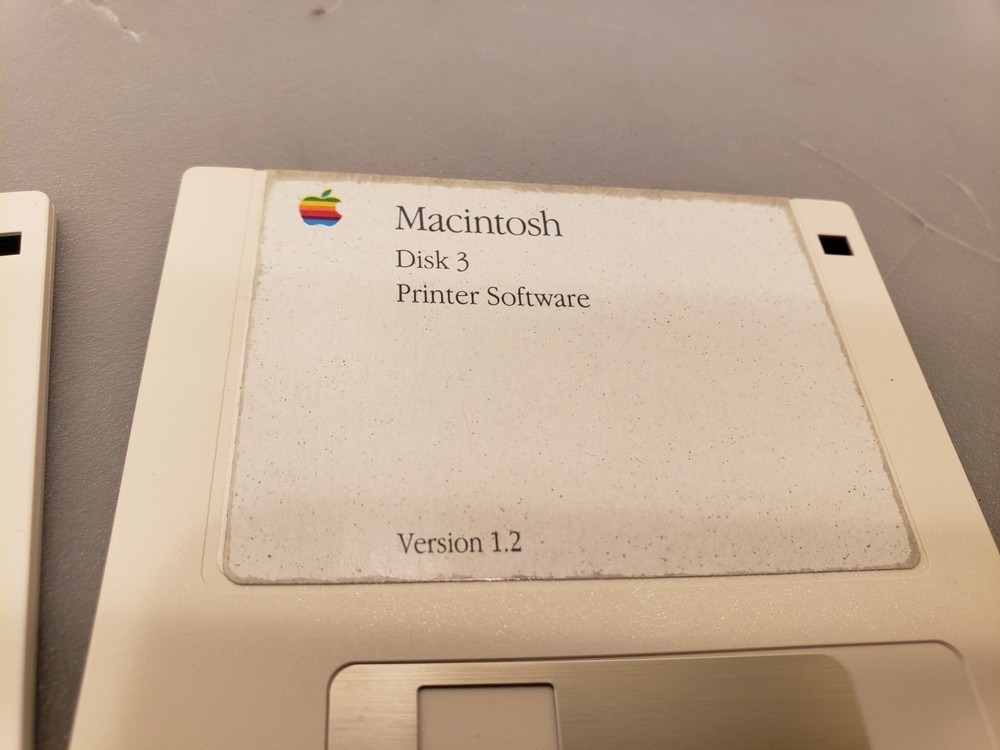 Vintage Macintosh StyleWriter Printer Software Installation Floppy Disks 1.44MB