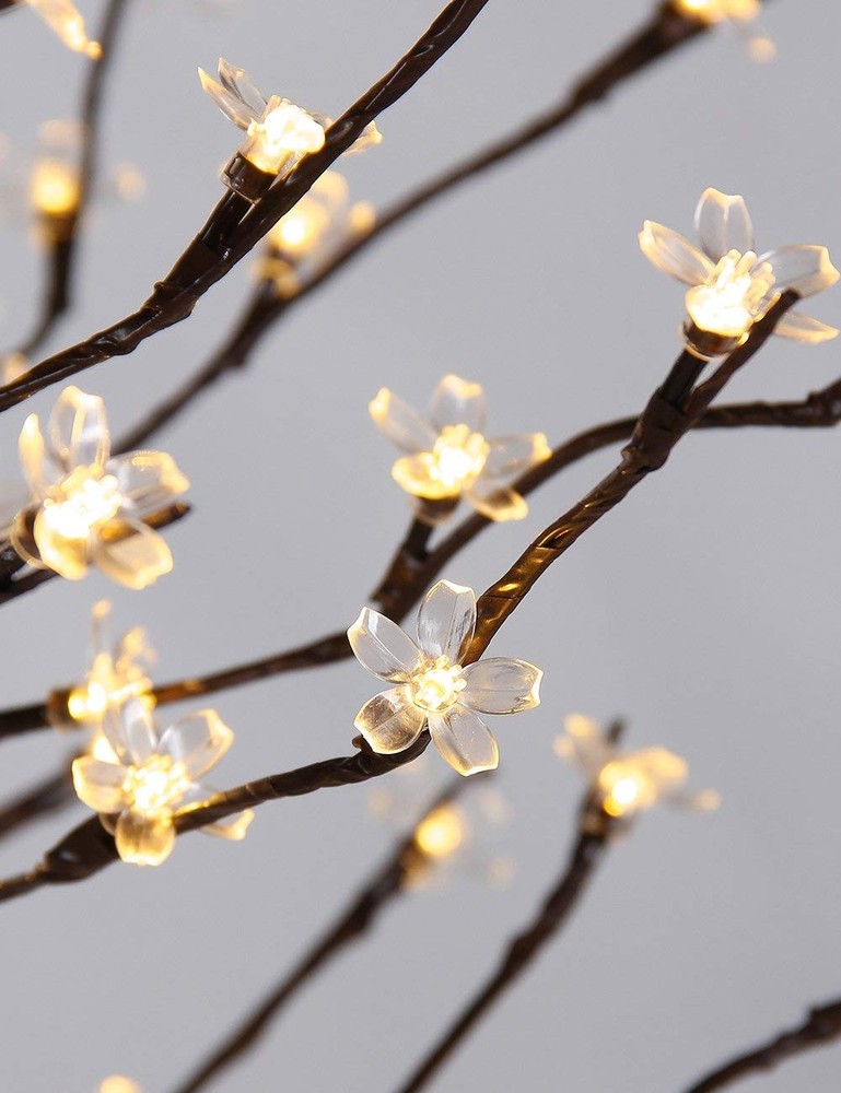 6.5FT 208 LED Cherry Blossom Tree, Lighted Artificial Tree for Decoration Ins...
