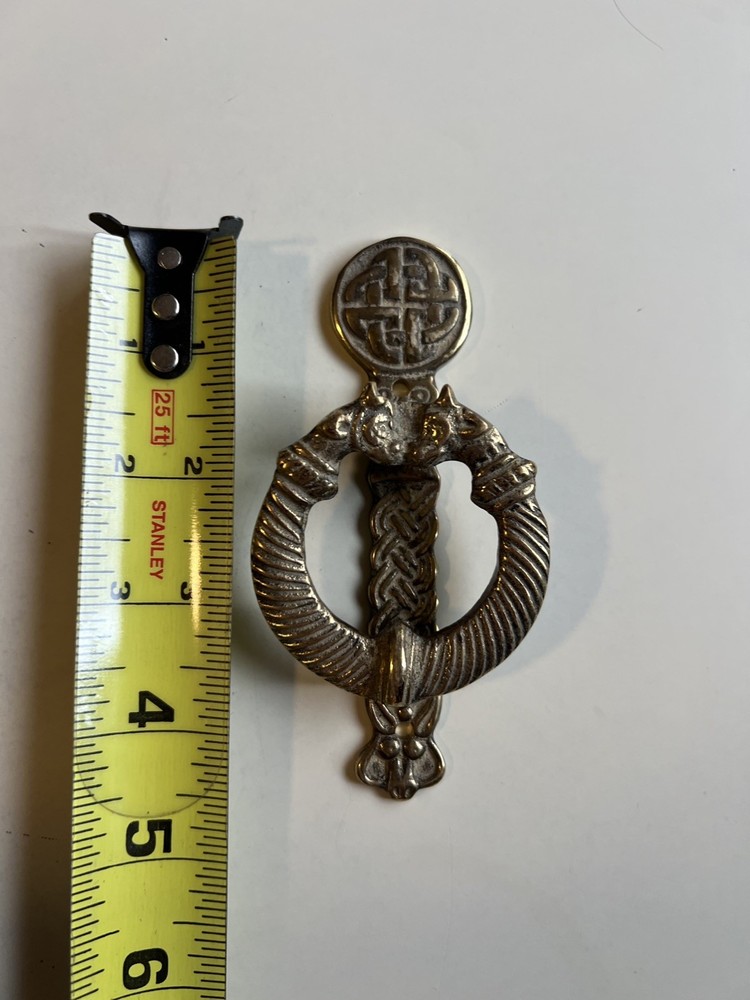 Solid Brass Celtic Torc Door Knocker Decorative