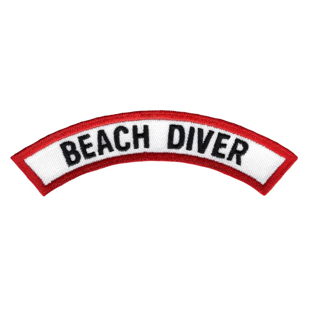 BEACH DIVER CHEVRON - SCUBA DIVING iron-on DIVE PATCH embroidered applique