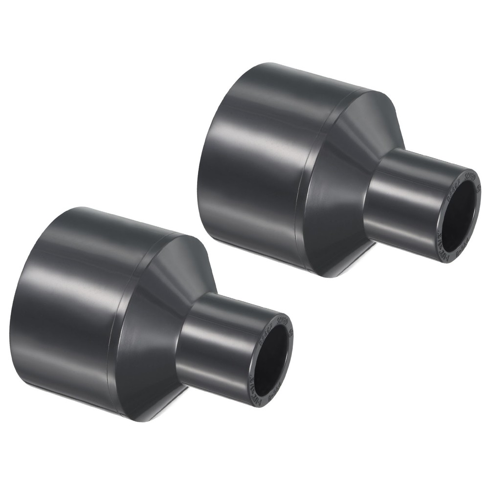 UPVC Fitting Pipe Reducer 1-1/2" x 1/2" 2pcs Straight Coupling