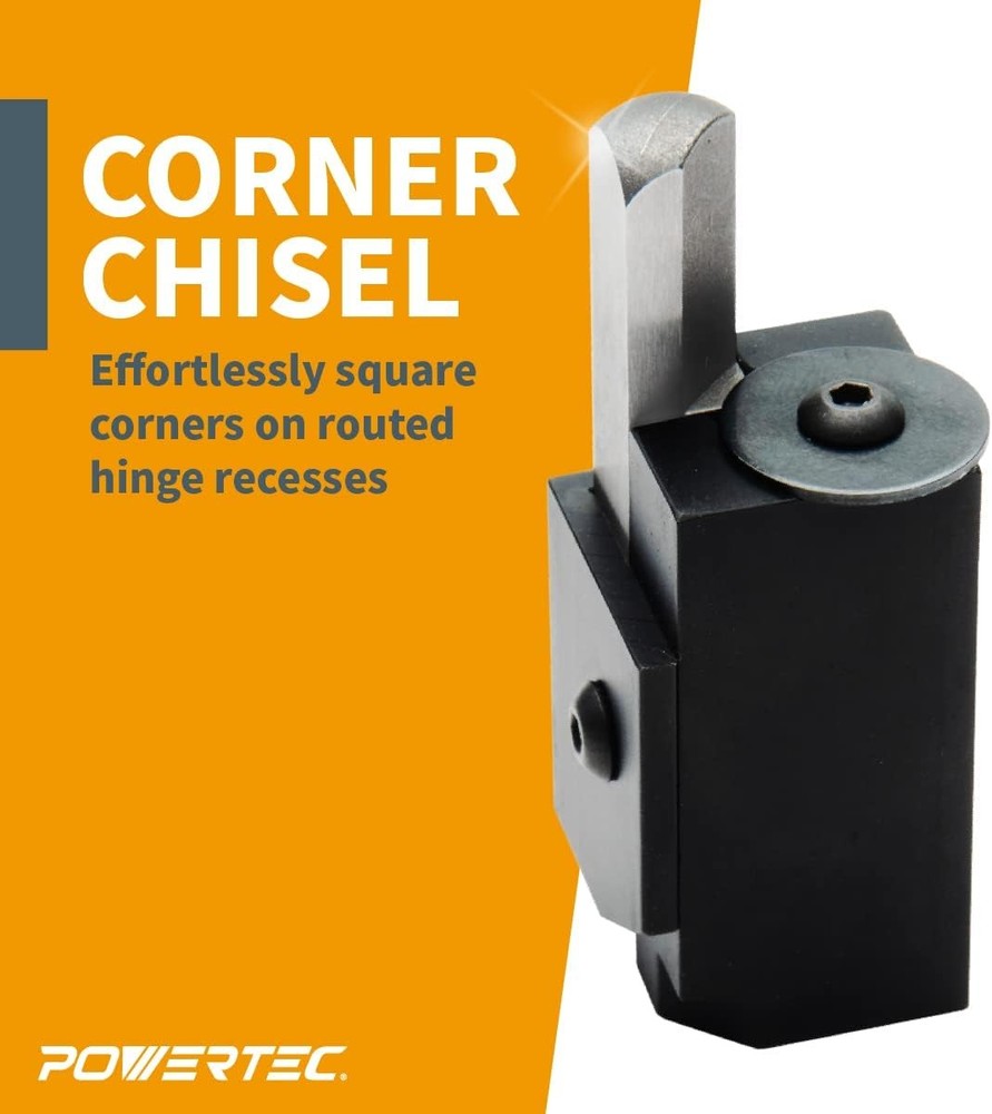 POWERTEC Square Corner Chisel – Spring-Loaded Mortise