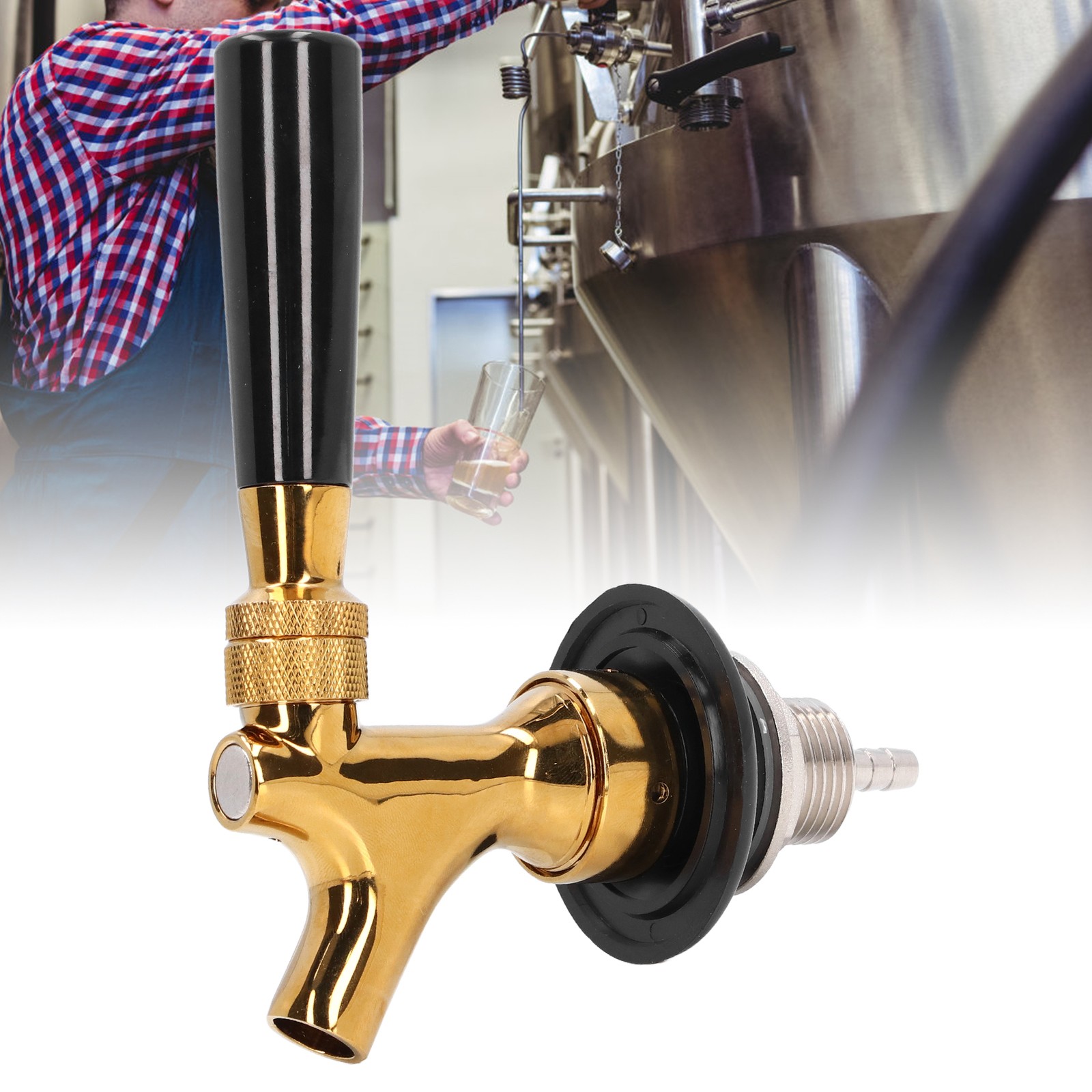 Kegerator Commercial Draft Beer Faucet for Keg with Beer Tap Handle & Tap Plug