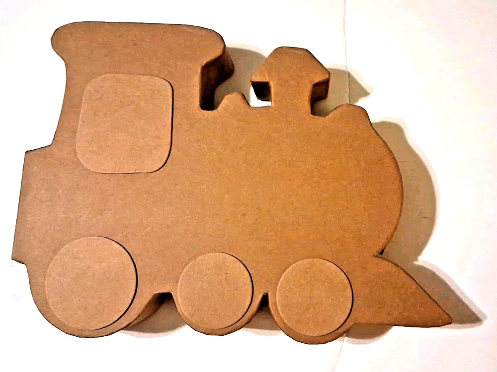 Cardboard Train Paintable