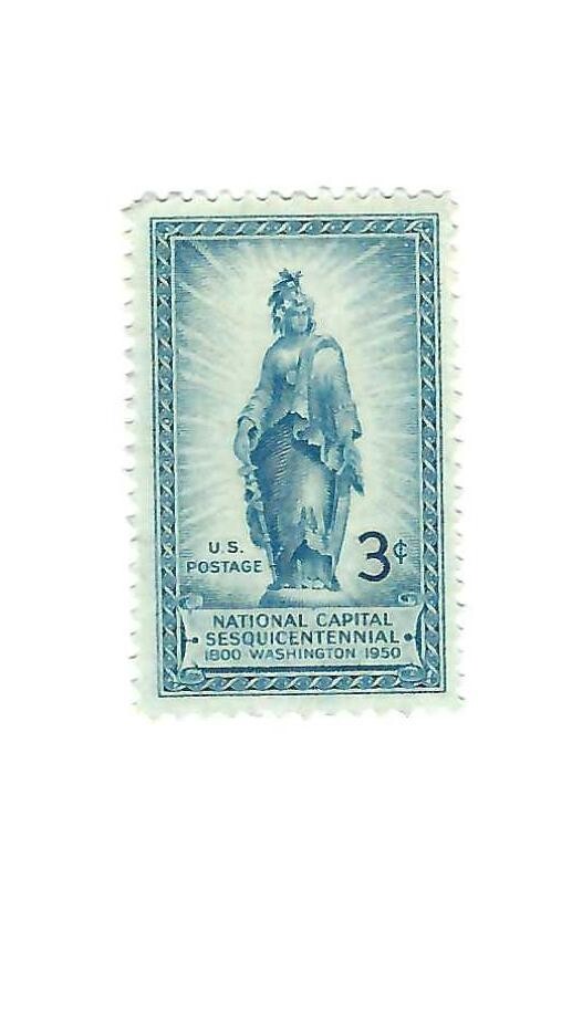 STAMP US SCOTT 989 "Freedom on Capitol Dome" 3 CENT 1950 MH