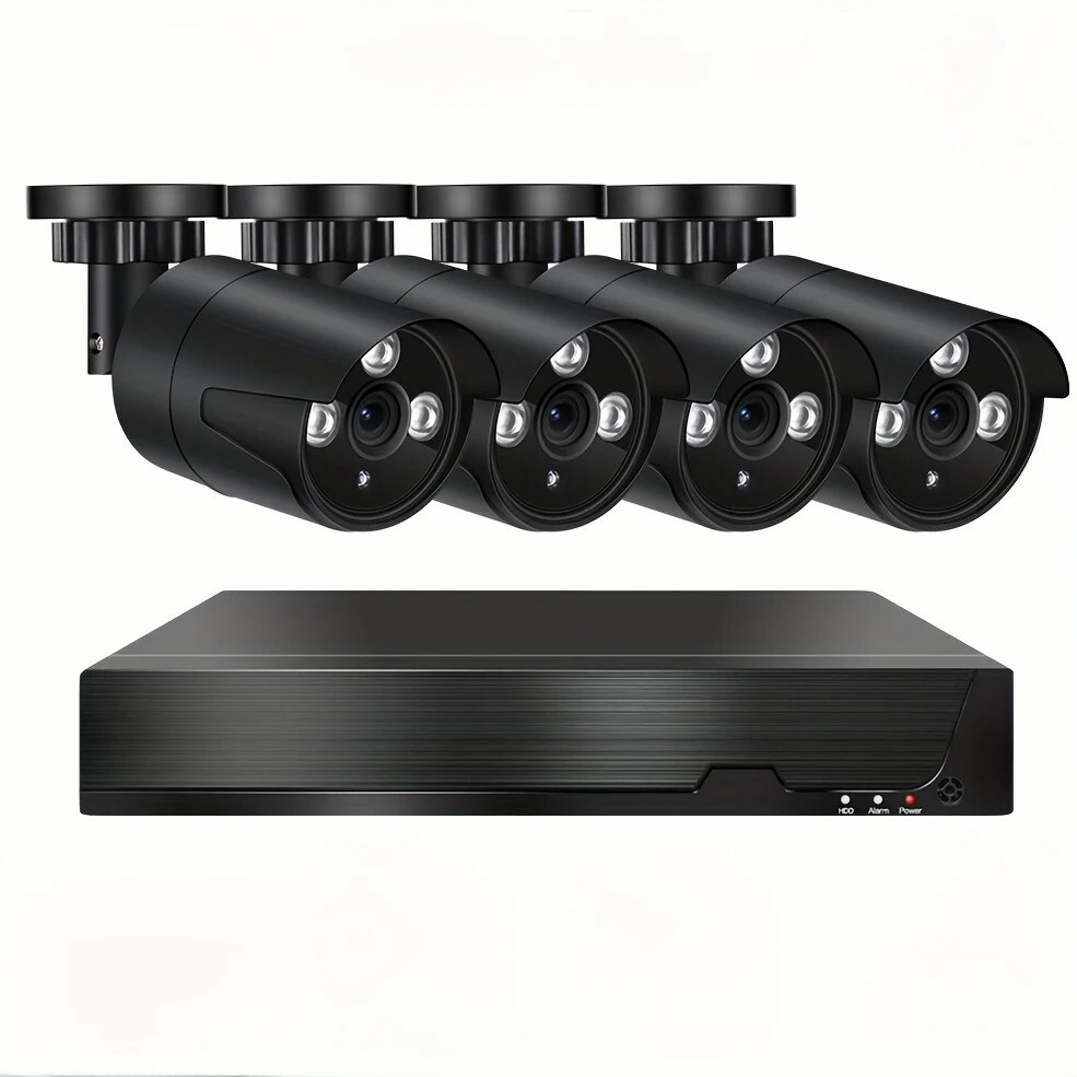 4CH 4MP DVR 4MP Outdoor CCTV Security Camera System Kit Night Vision