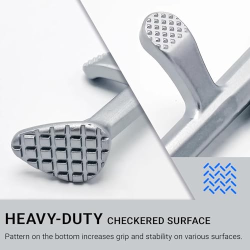Lightweight Aluminum Motorcycle Kickstand, Universal Dual-spring Hook Side