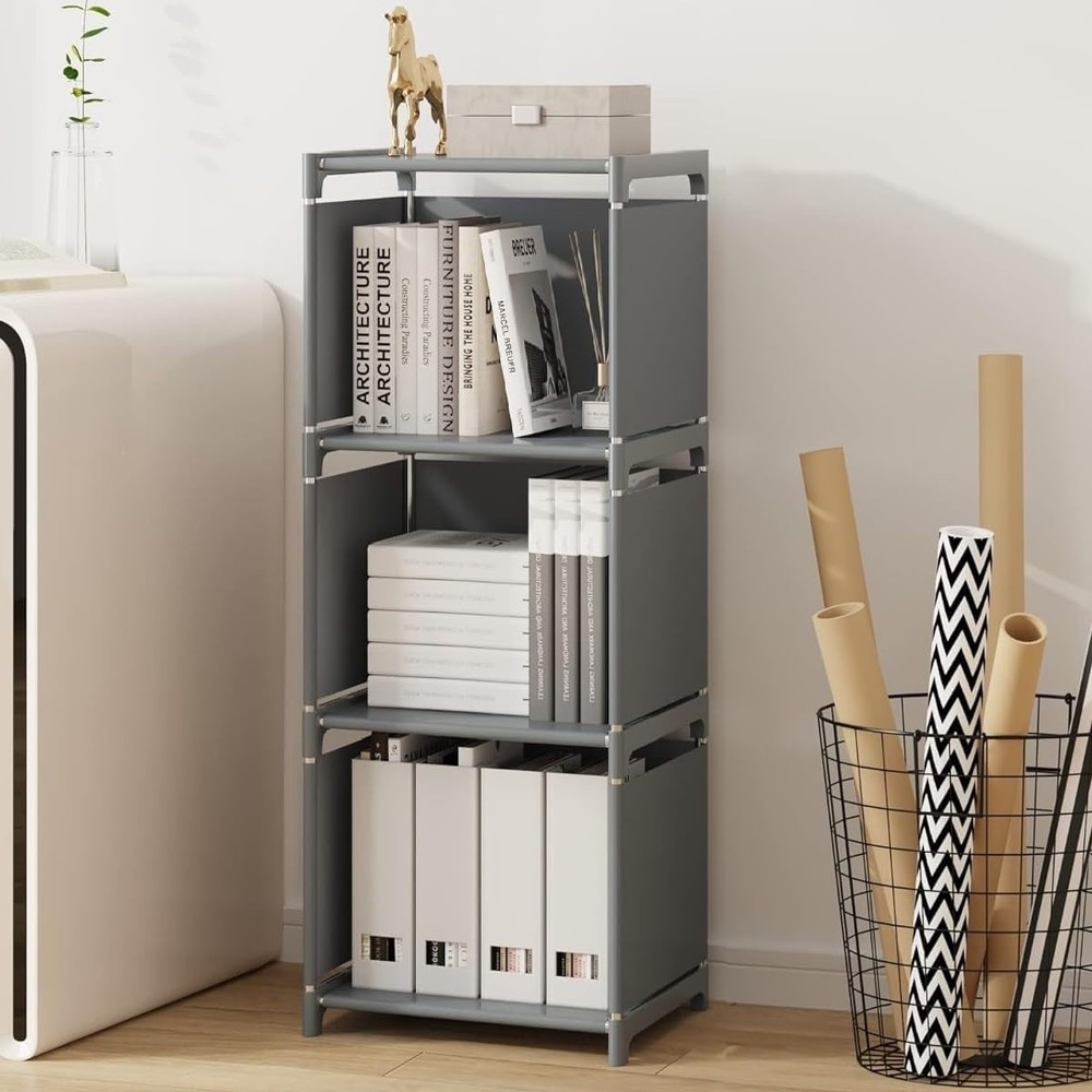 Elegant 3-Cube Storage Organizer Shelf - Space-Saving 4-Layer for Small Spaces