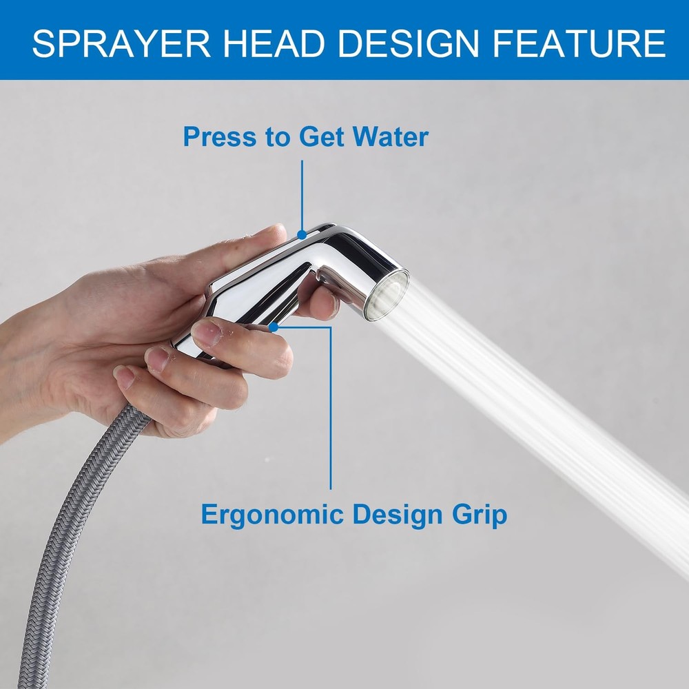 Timewill Kitchen Sink Side Sprayer Head Replacement Universal Fit Chrome