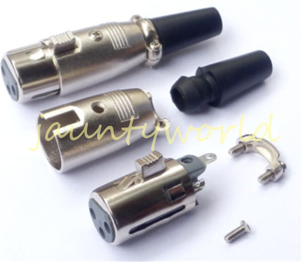 1PCS MicrophPatch XLR Female 3-pin Plug Connector