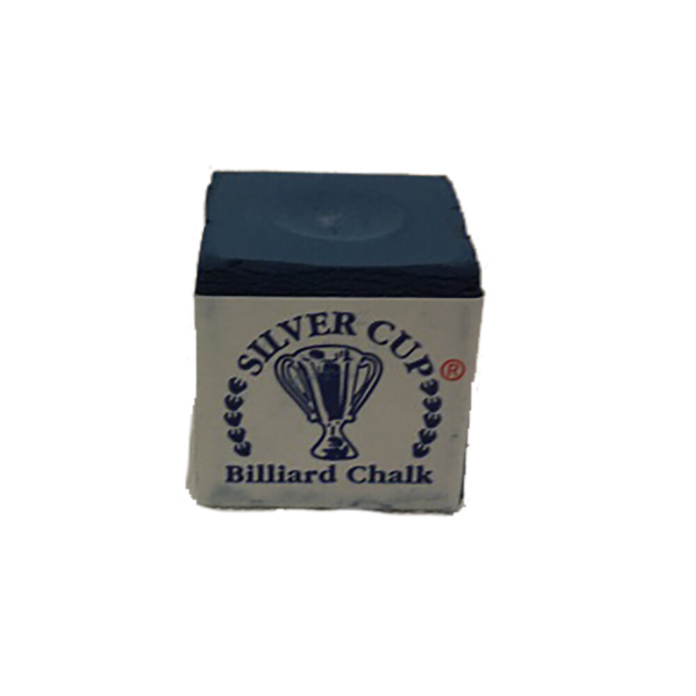 Silver Cup 6 Blue Billiards Pool Cue Chalk