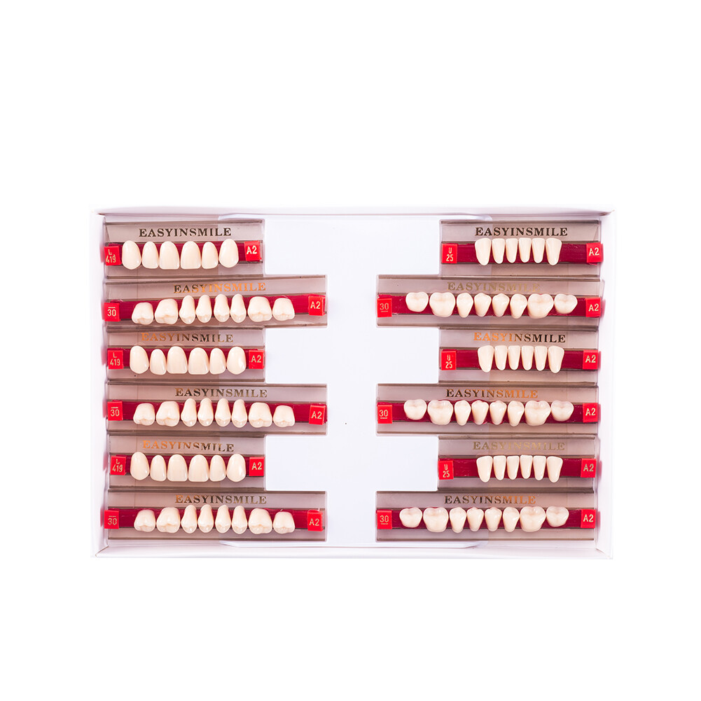 84/96pc Acrylic Resin Teeth Denture Dental Teeth Anterior Posterior A1/A2/A3 U/L