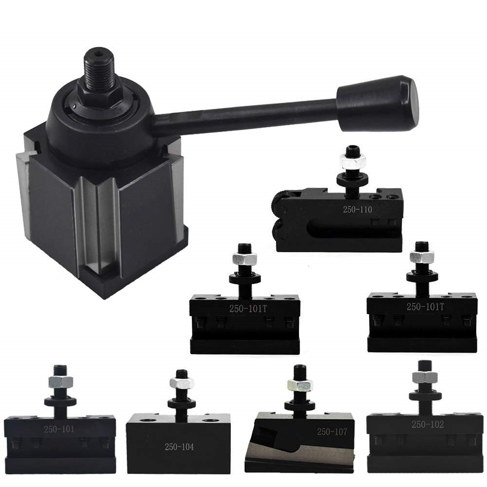 LABLT AXA 250-111 Wedge ToolPost Set Plus 2 Extra Tool Holder For Swing Dia 12"