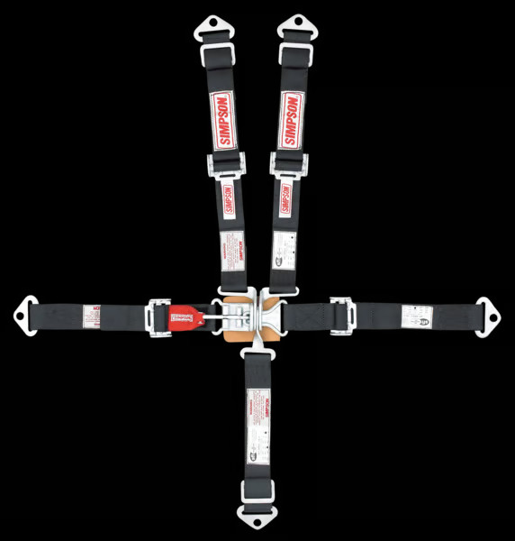 Simpson Racing 29025BK Quarter Midget 5-Point Harness Pull-Down Wrap-Around -