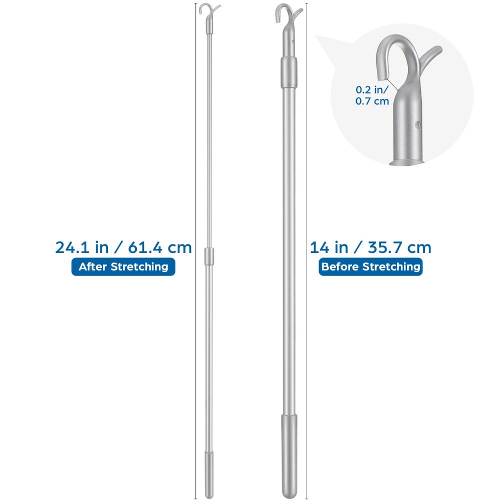 Telescopic Rod Curtain Retractable Rotary Rods Replacement Wand Pull Window