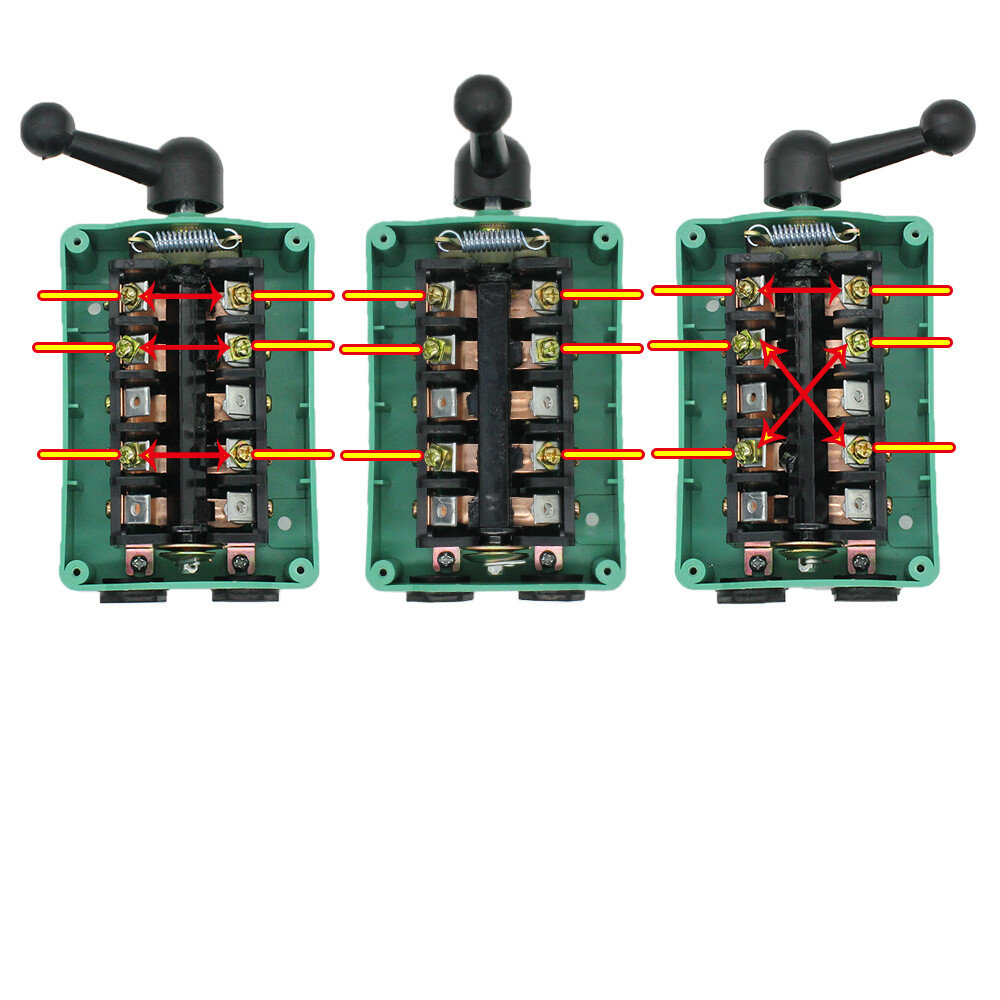 60A Green Drum Switch Forward/Off/Reverse Motor Control RainProof Reversing NEW
