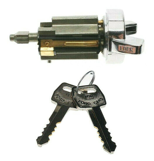 Chrome Ignition Key Switch Cylinder & Door Lock Pair Set W/ Keys for FORD
