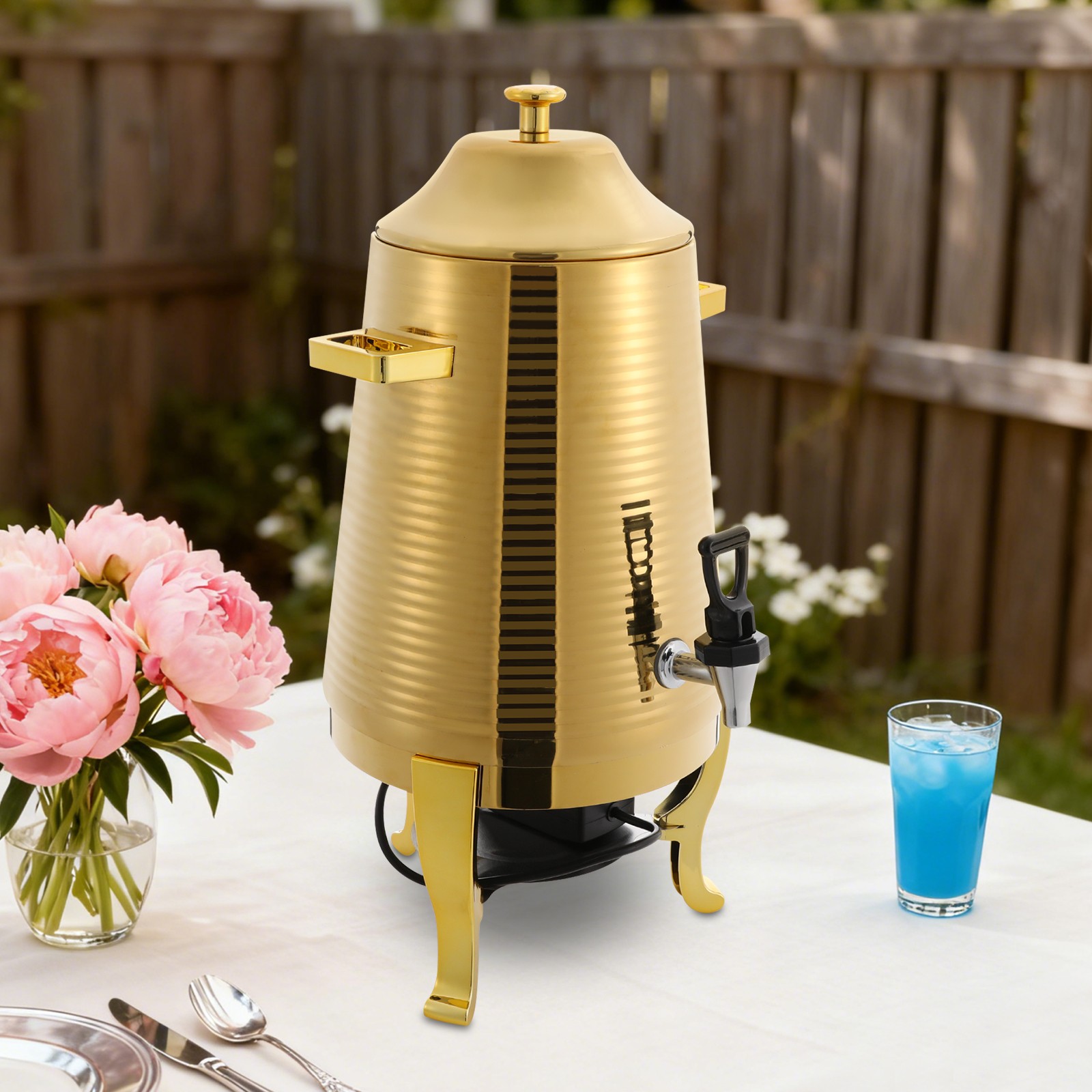 Beverage Dispenser 13L Stainless Steel Hot Drink Dispensing Container with Stand