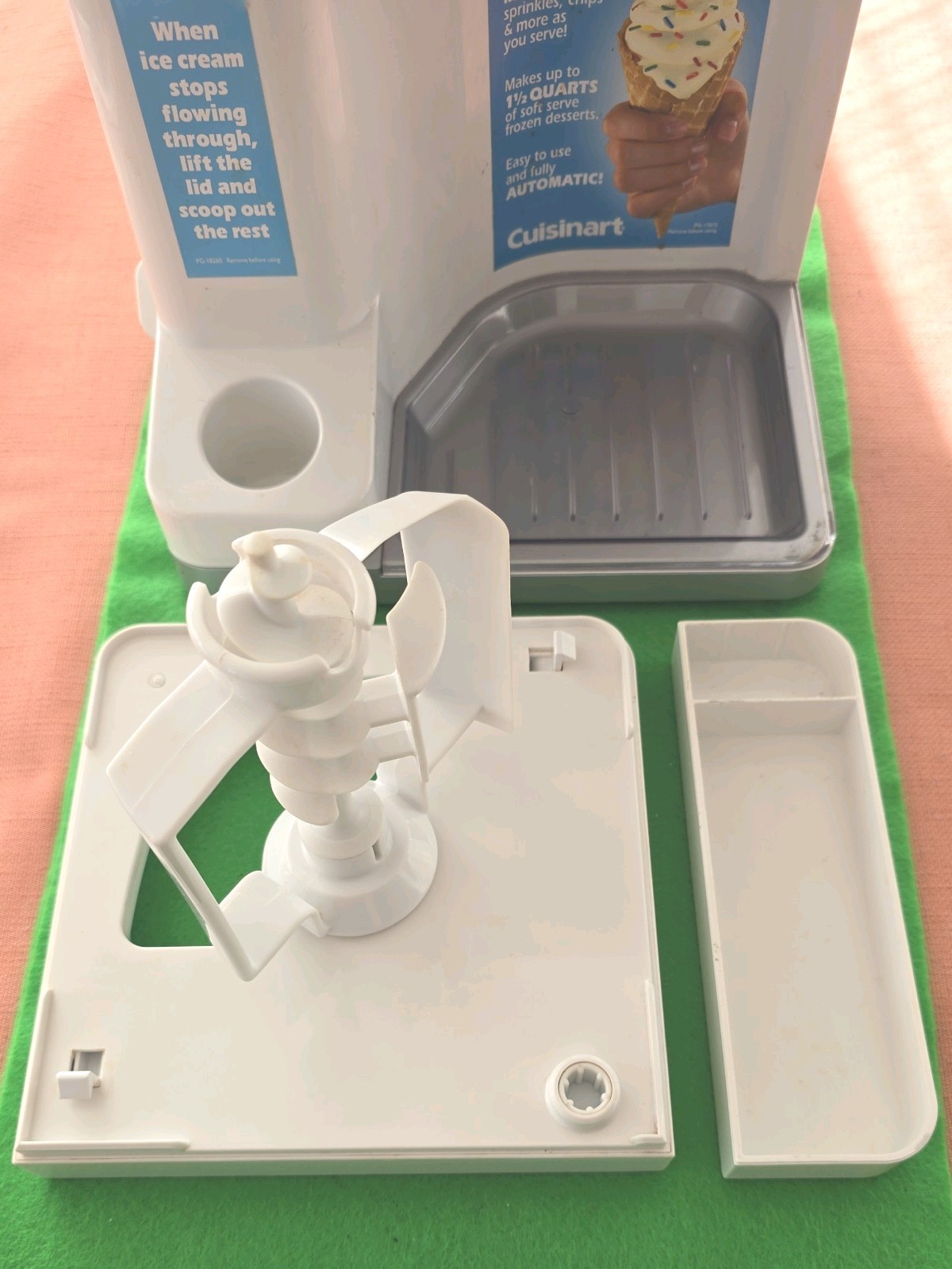 Cuisinart ICE-45 Soft Serve Ice Cream Maker | Needs Freezer Bowl but works as is