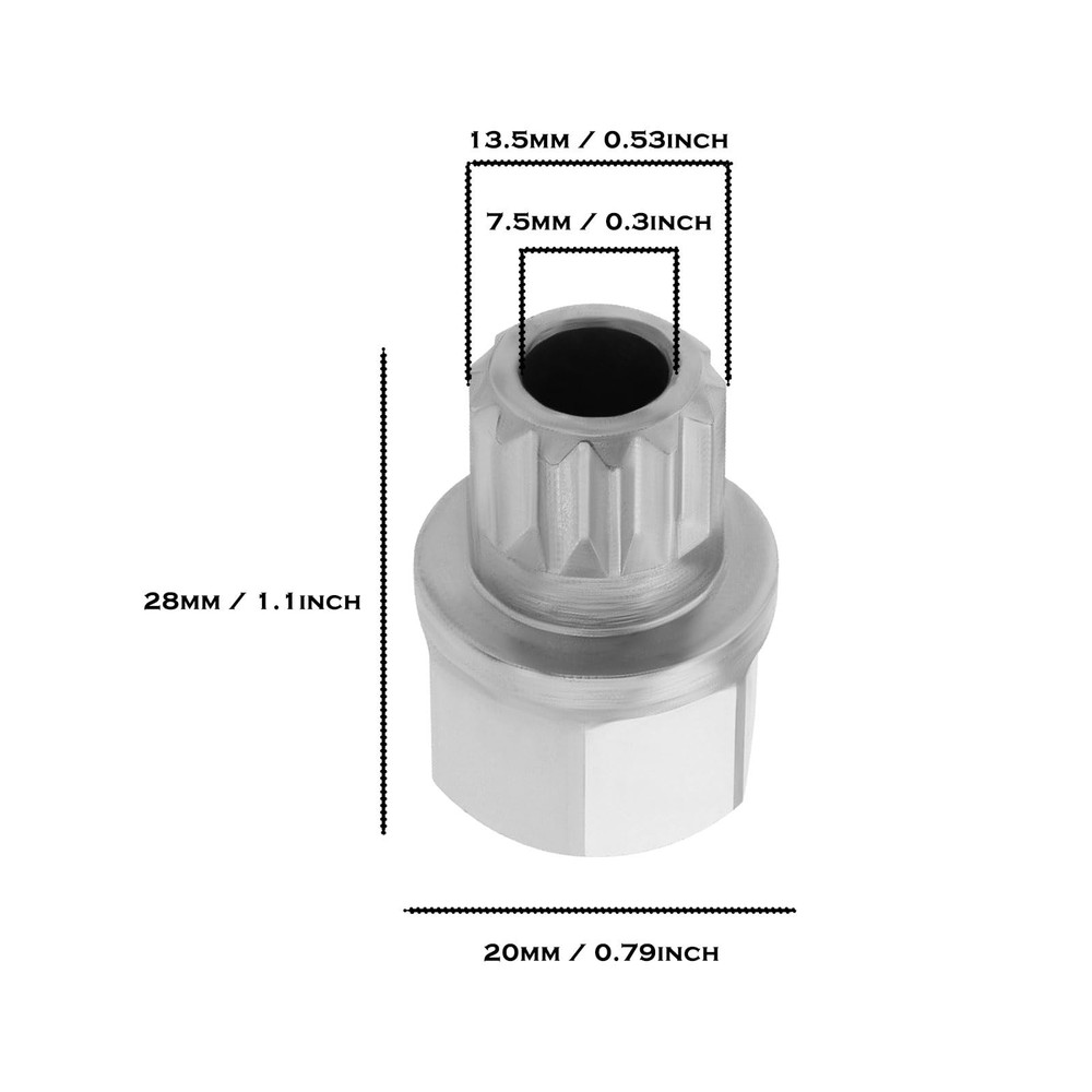 Micro Traders 30/13PT Wheel Lock Key Locking Lug nut Removal 30/13PT, Silver