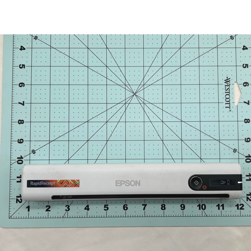 Epson RapidReceipt RR-70W Wireless Portable Document Scanner White TESTED WORKS