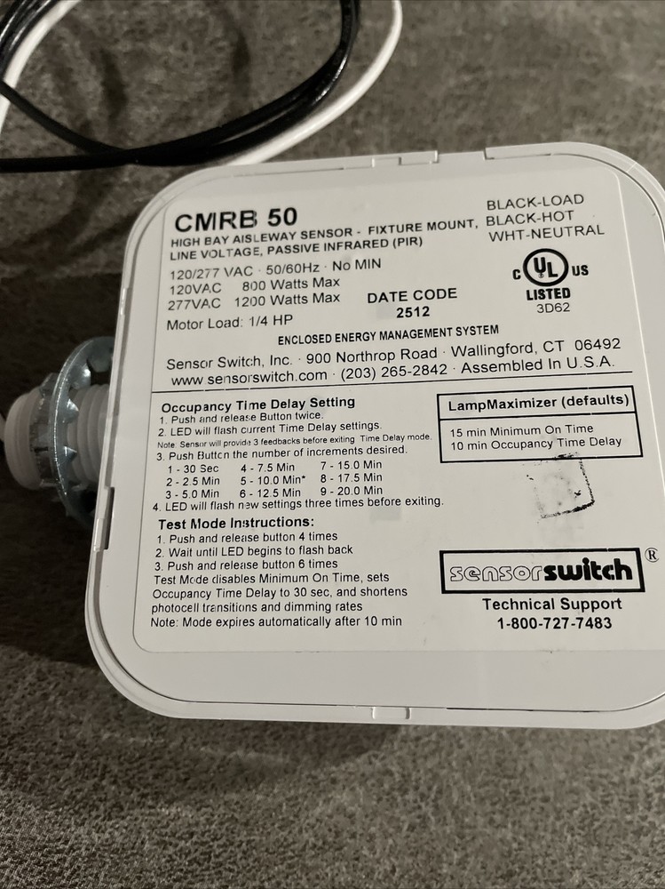NEW ACUITY SENSOR SWITCH CMRB 50 LT Occupancy Sensor Passive Infrared High Bay