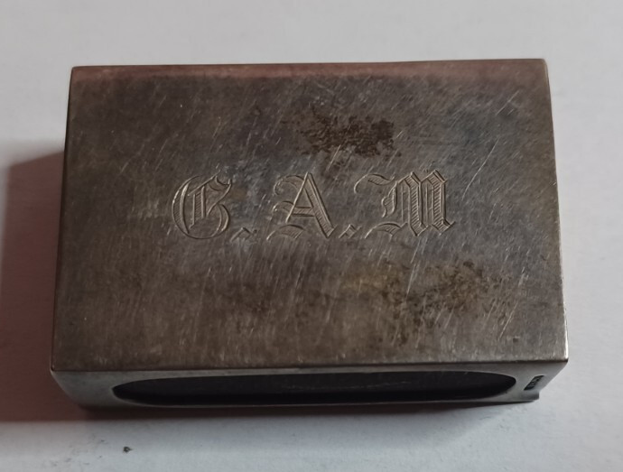 Antique Sterling Silver Marked Match Box Holder Cover 14g