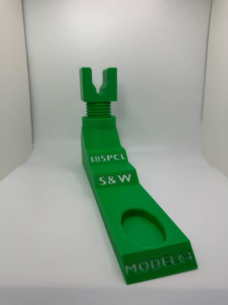 Custom Pistol Stand designed for Smith Wesson Model 64 3D printed safe storage