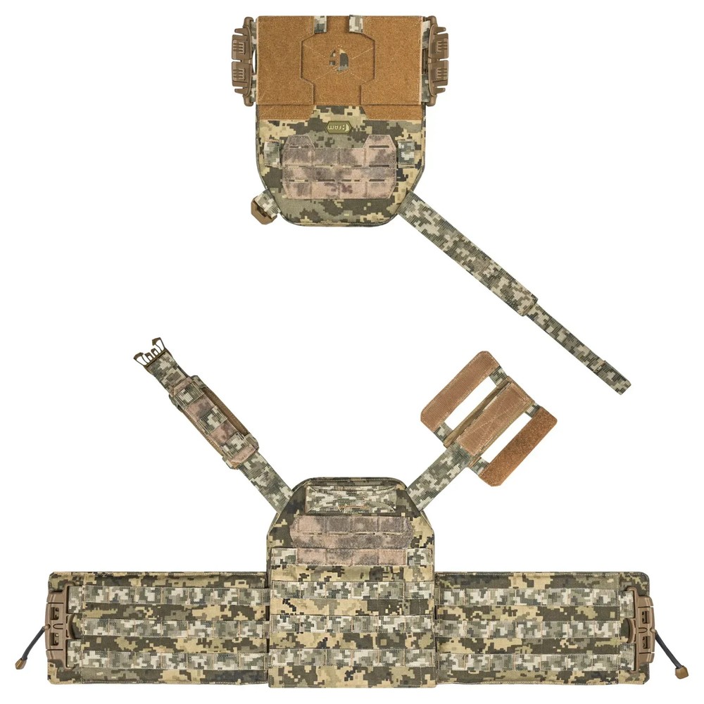 Ukrainian M8 Plate Carrier MM14 Pixel Tactical Vest Admin Panel MOLLE