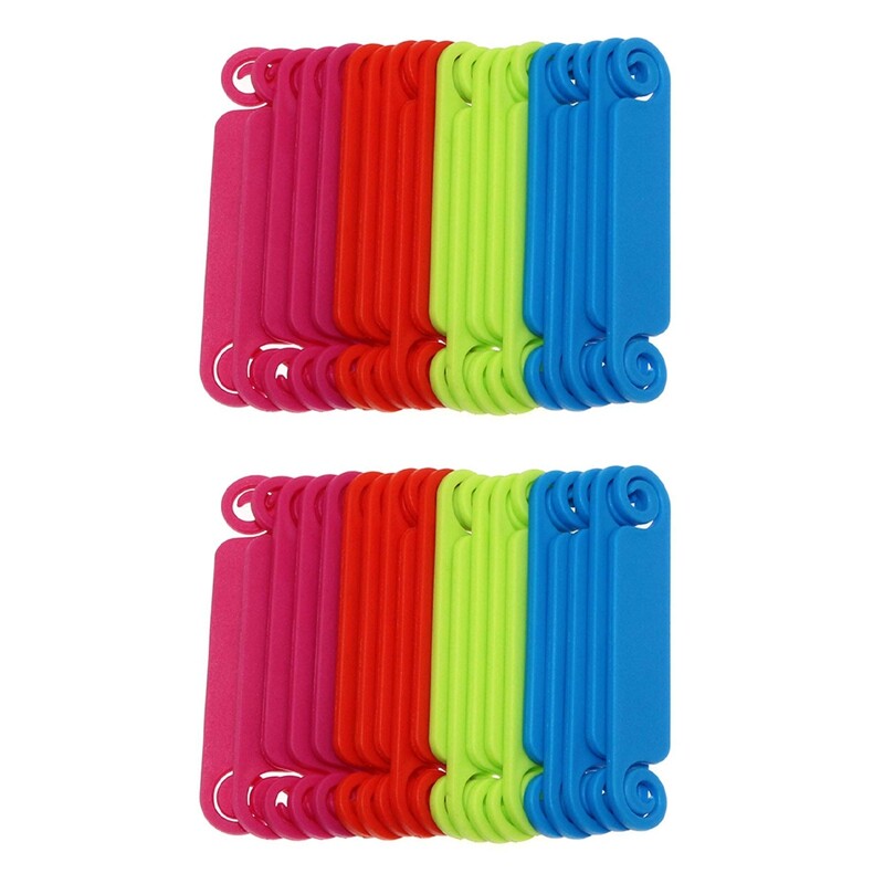 40Pcs Cable Tags Multicolor Cable Management Labels Writable Cable Tags8264