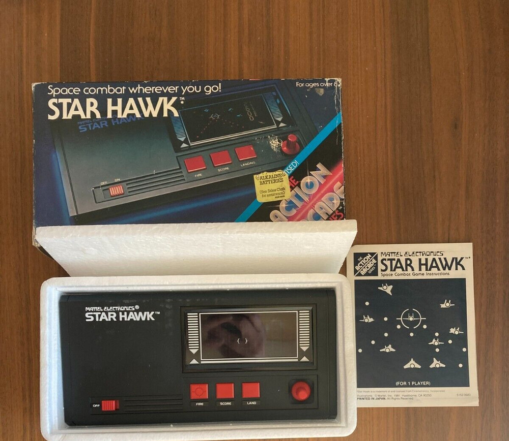 Star Hawk Handheld Video Game Mattel Electronics Vintage 1981