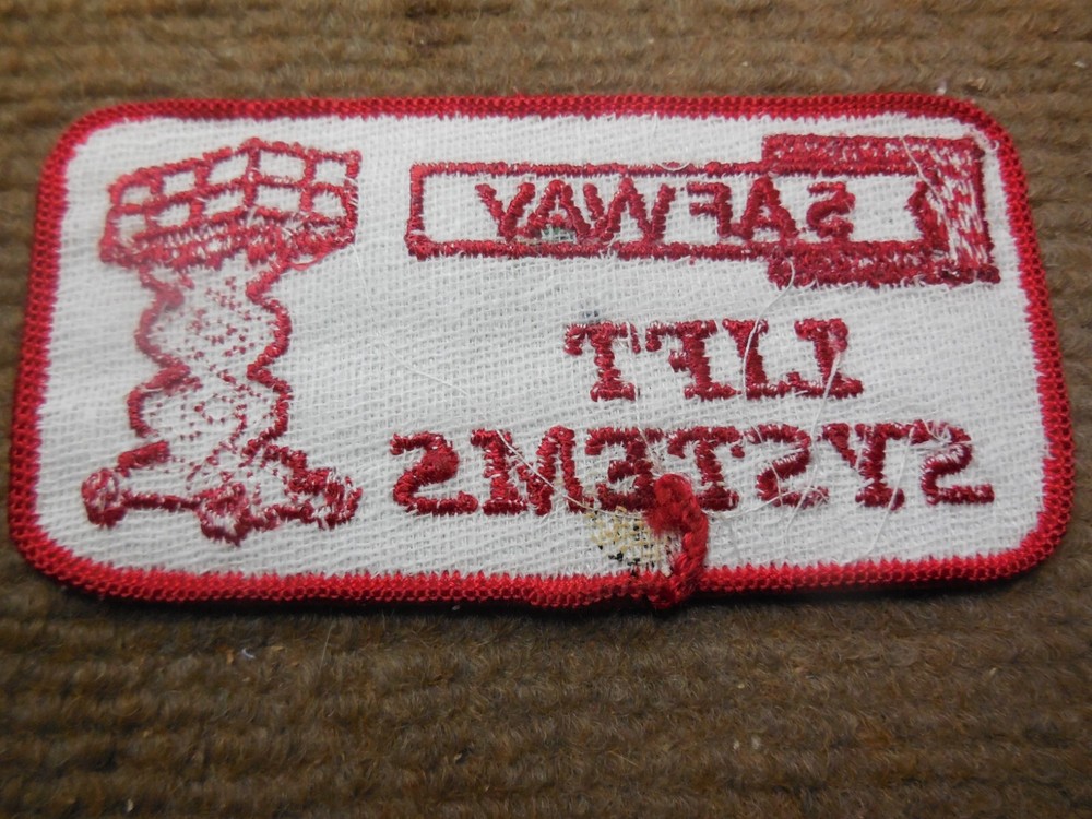Vintage Safway Lift Systems Tools Advertising Patch