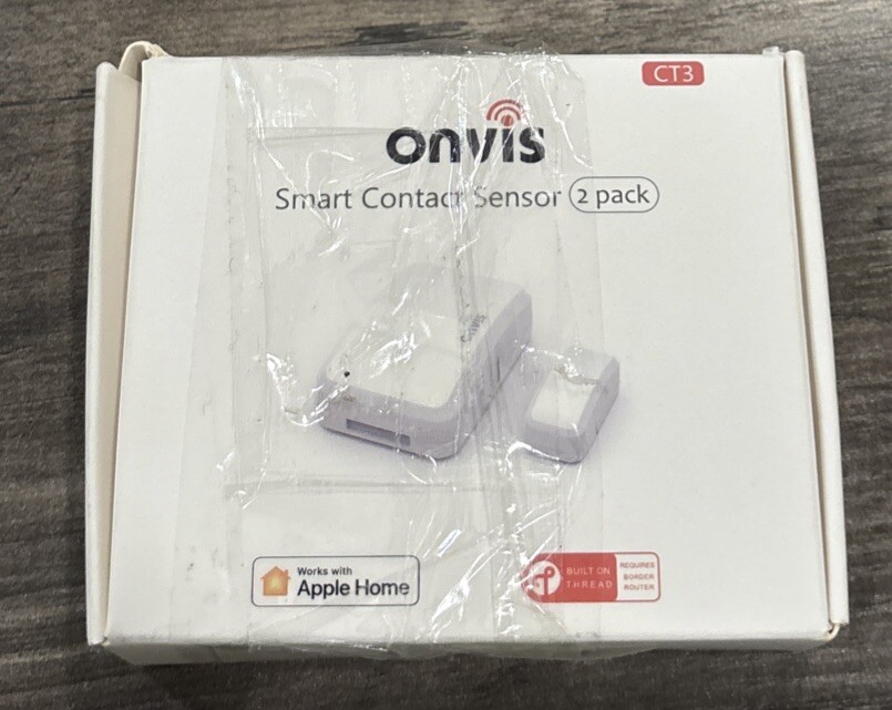 Onvis Thread-Enabled Door/Window Wireless Alarm Smart Sensor Apple Home 2 Pack
