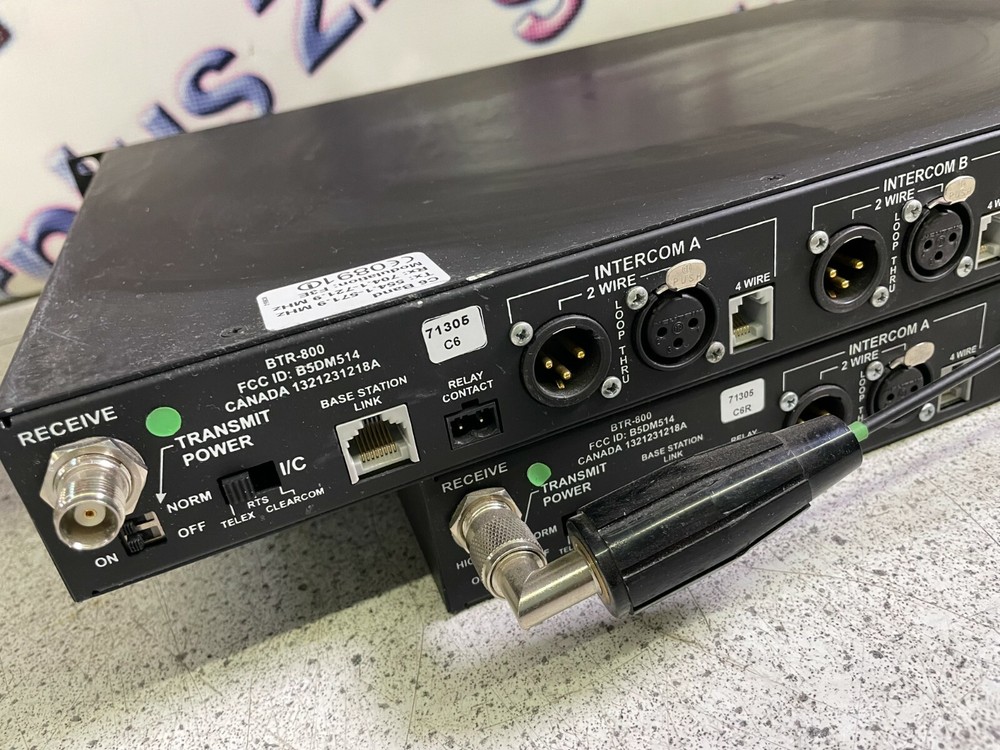 Lot of 2 RadioCom BTR-800 Intercom System
