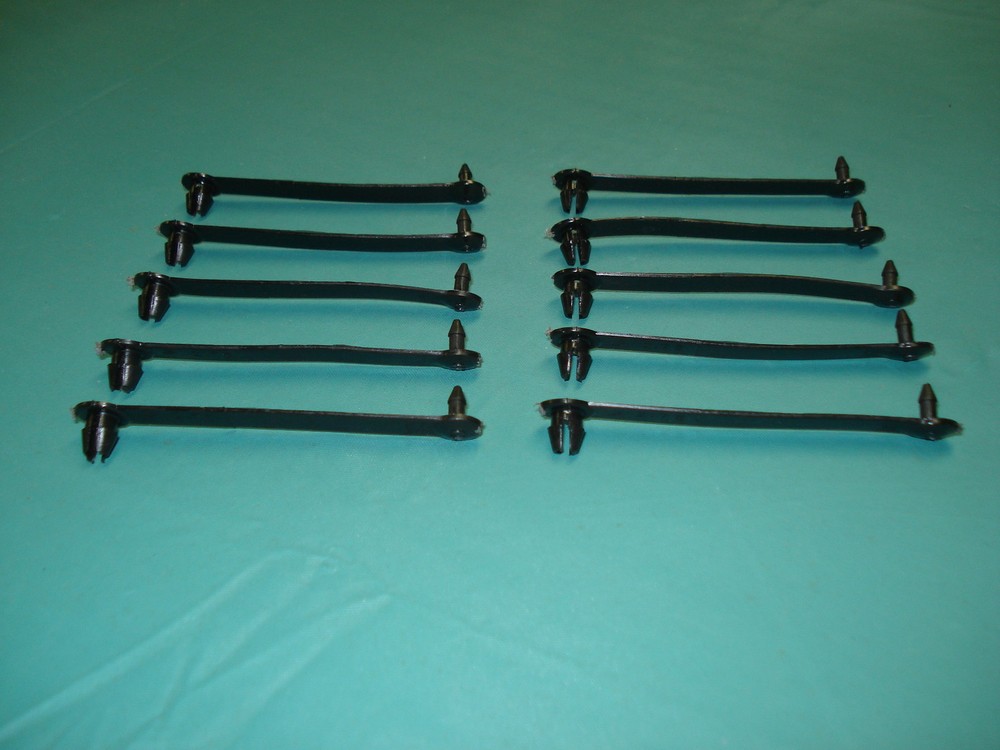 (10) Black Wire Harness tie straps - loop type - Made in USA