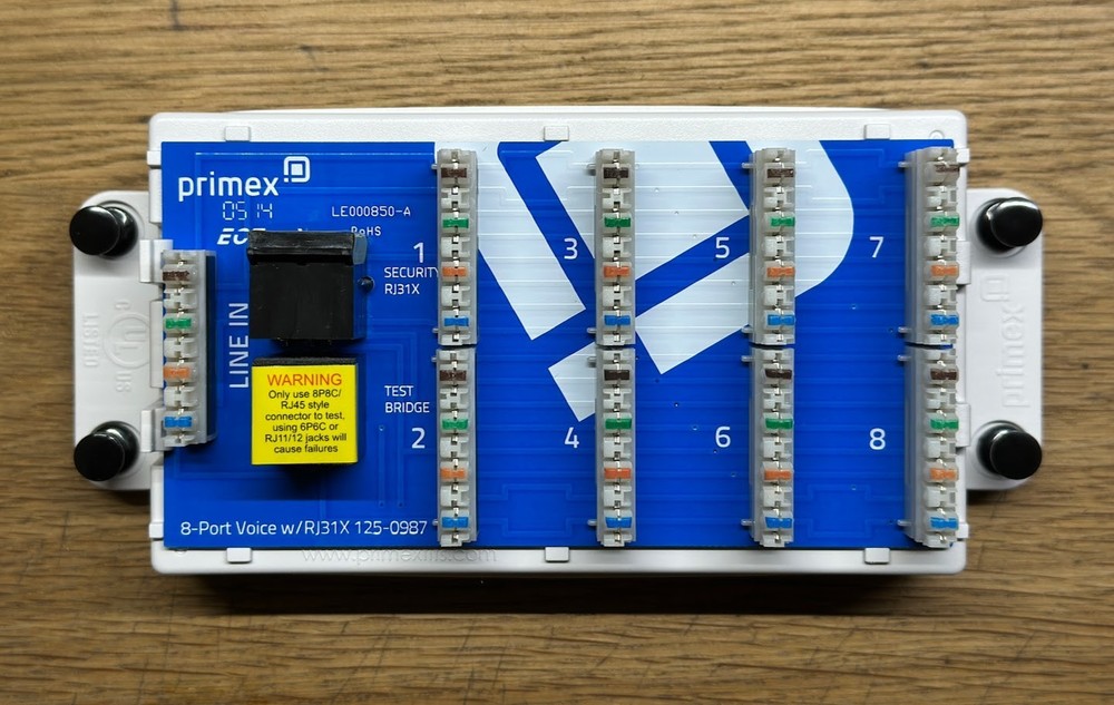 Primex 125-0987 8-Port Voice Module with RJ31X - patch panel, data module