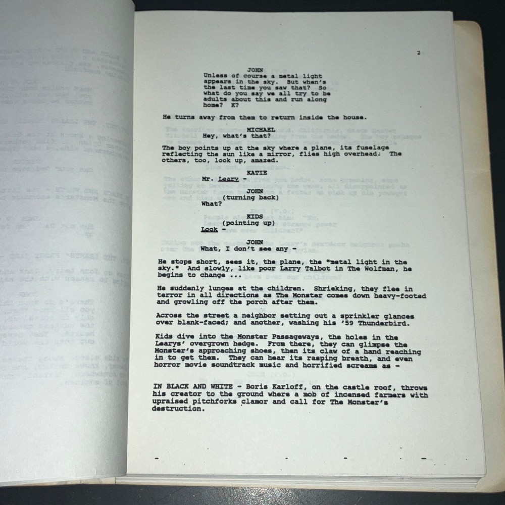 JACK THE BEAR (7/90) Steve Zaillian / Danny DeVito / 1st Draft Agency Script+COA