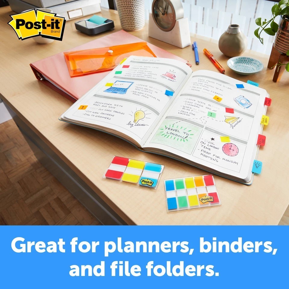 6X Post-it Durable Index Tabs - 36 Each post it note TABS 3m 1"x 1.5"