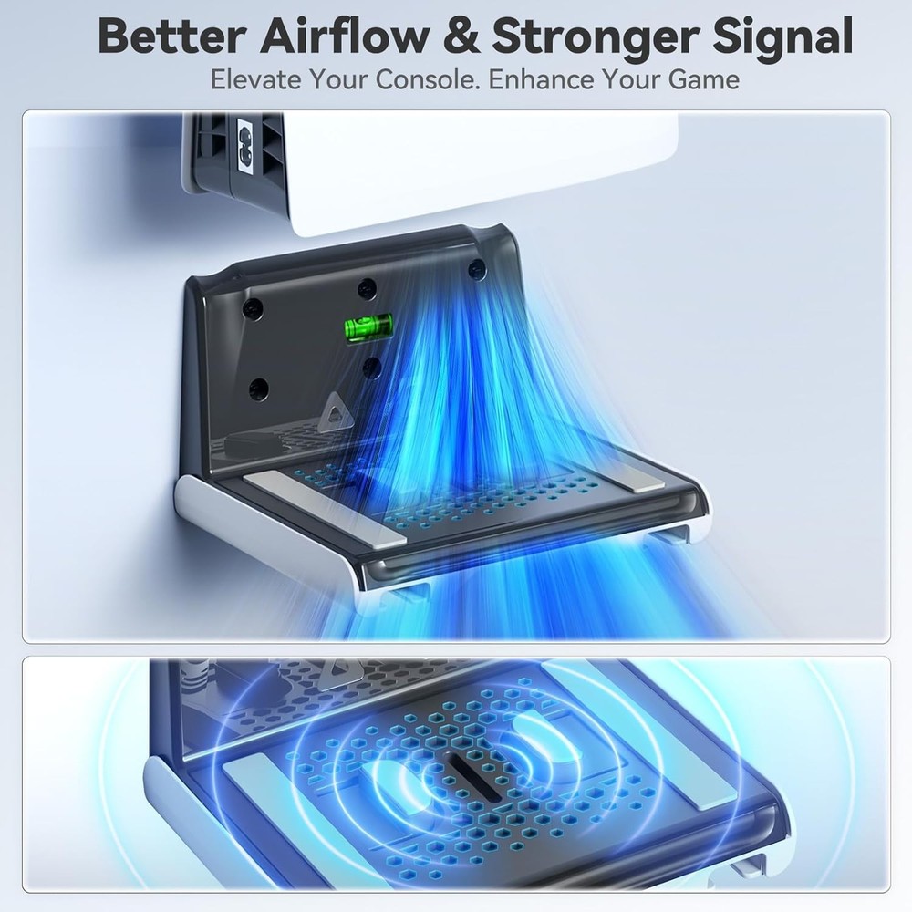 P5 Wall Mount Kit with Controller Holder Compatible with P5/Slim/Pro Disc & D...