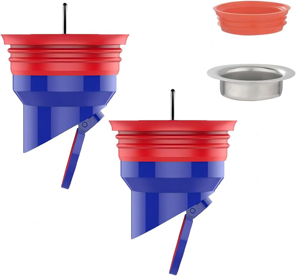 2 PCS Shower Drain Core Plug and Backflow Preventer - Odor Proof, Suitable for 5