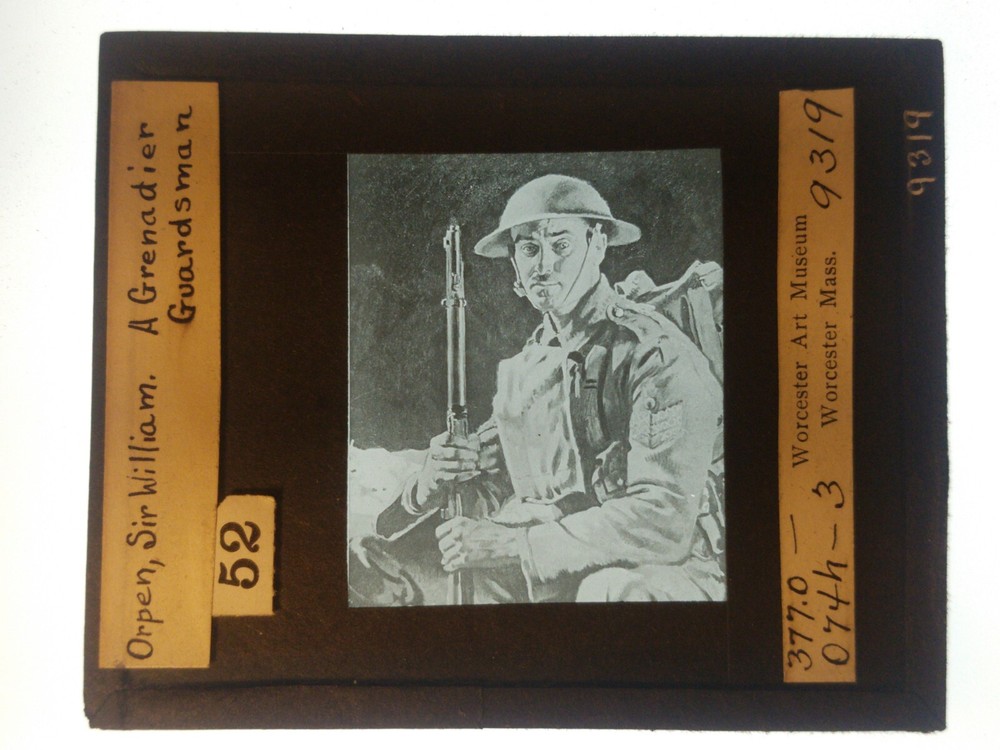 A Grenadier Guardsman, Sir William Orpen, Magic Lantern Glass Slide