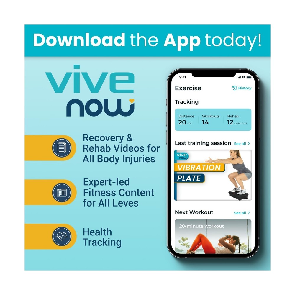 Vive Vibration Plate Exercise Machine - Shake Plate Vibration Platform with R...