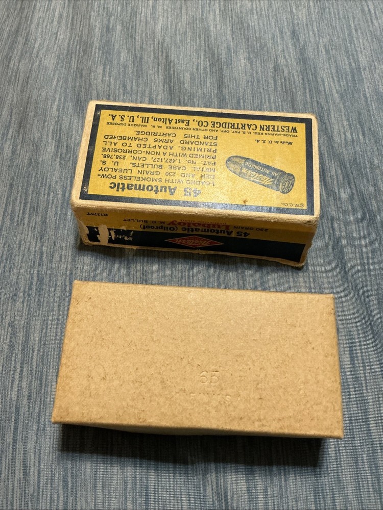Vintage Western Cartridges 45 Automatic Box