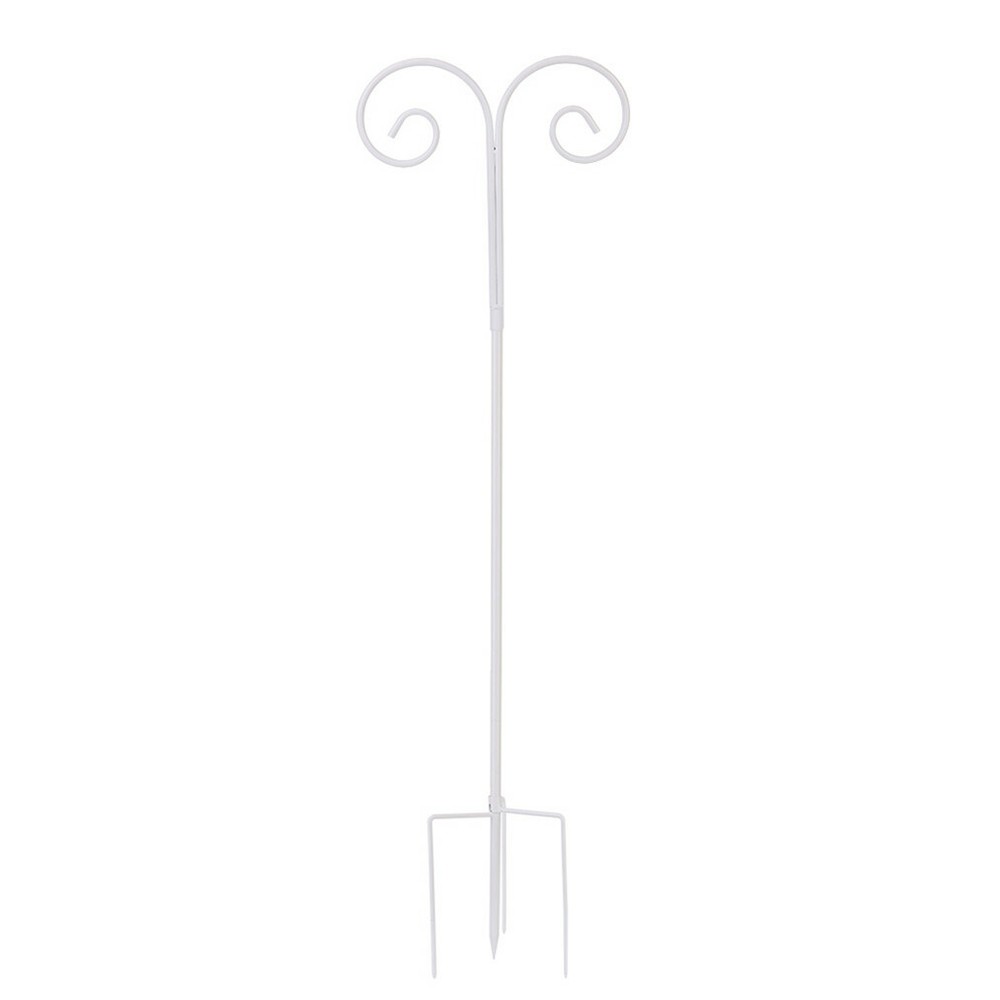 2 PACK Adjustable Double Shepherd Hook 95" Wedding Plant Hanger Bird Feeder Pole
