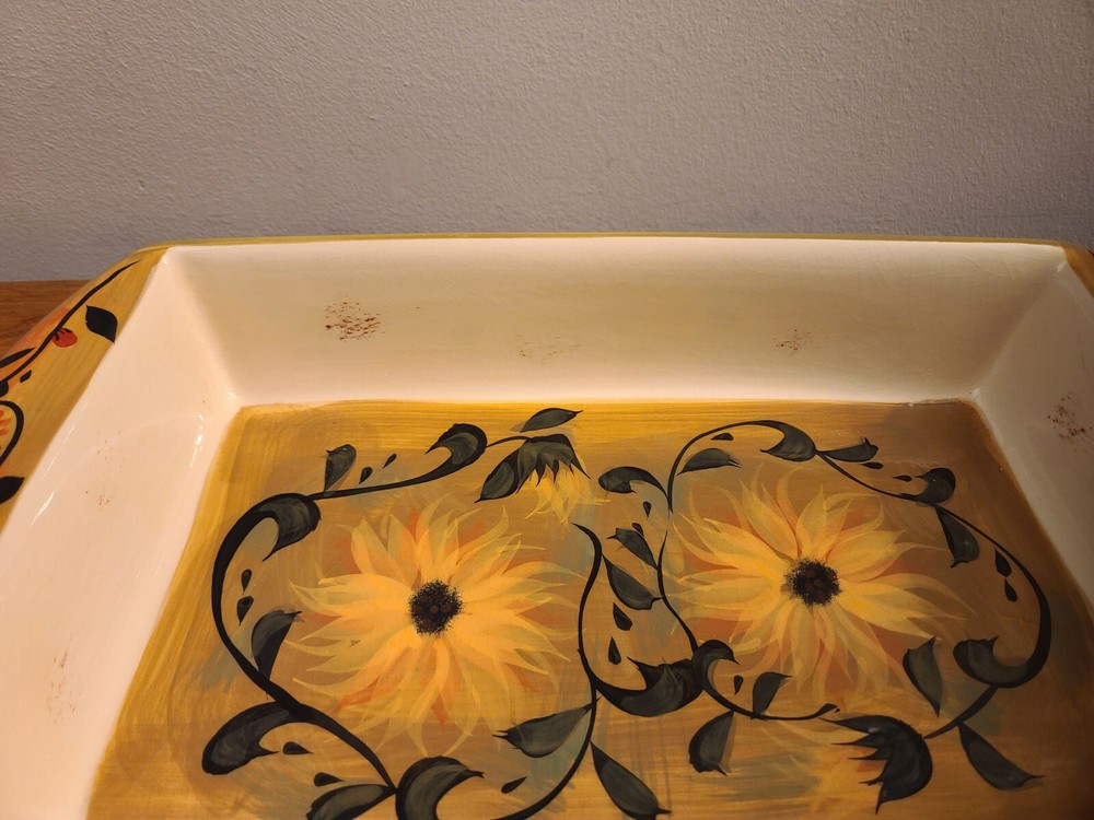 Certified International Sunflower by Margaret Le Van 17" Rectangular Baker