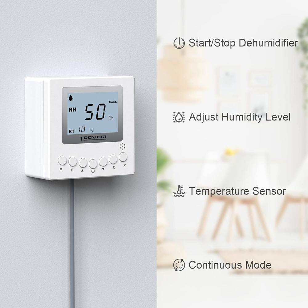 Baseaire Dehumidifier Remote Controller for Digital Humidity, Temperature, Adapt