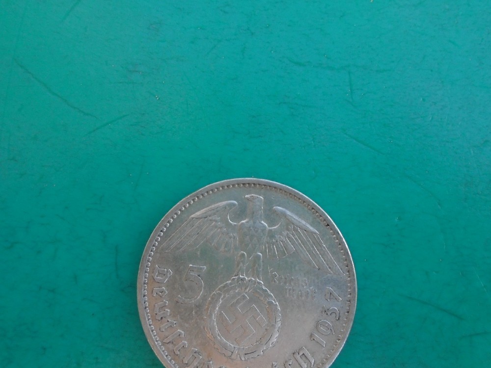 1937- A. GERMANY 5 MARK COIN - Third Reich - SILVER German